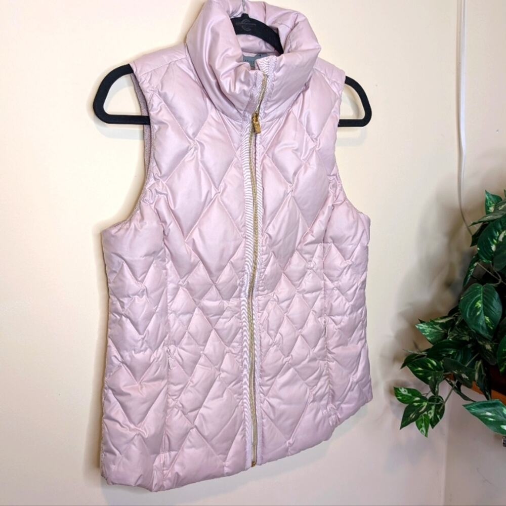 Athleta Women's Responsible Down Puffer Vest Iridescent Pink Size Small